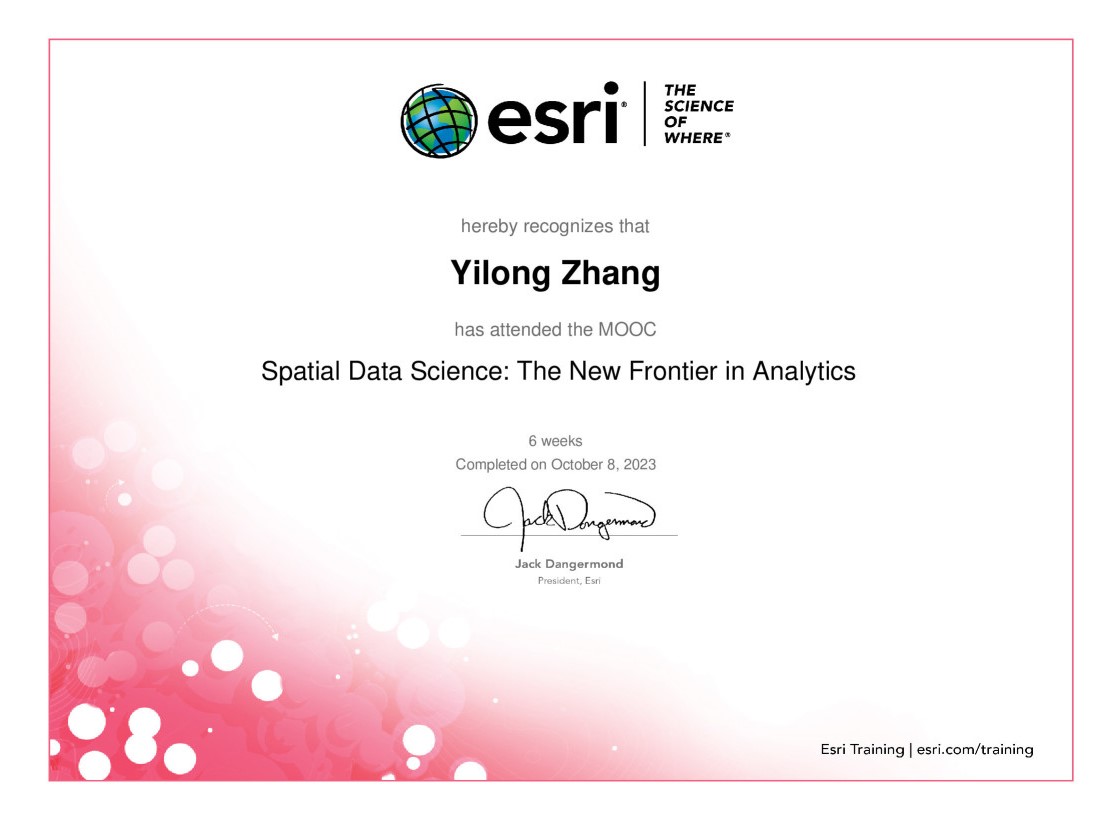 空间数据科学: 分析中的新领域 证书
